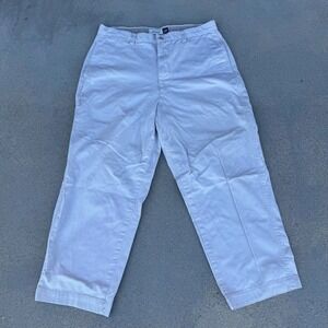 Gap Relaxed Fit Chino Pants Mens 36x30 Light Stone Khaki 100% Cotton